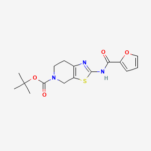 molecular formula C16H19N3O4S B6423364 tert-butyl 2-(furan-2-carboxamido)-6,7-dihydrothiazolo[5,4-c]pyridine-5(4H)-carboxylate CAS No. 1385626-50-5