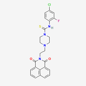 B6423380 N-(4-chloro-2-fluorophenyl)-4-(2-{2,4-dioxo-3-azatricyclo[7.3.1.0^{5,13}]trideca-1(12),5,7,9(13),10-pentaen-3-yl}ethyl)piperazine-1-carbothioamide CAS No. 327093-20-9