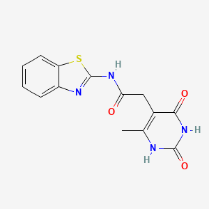 molecular formula C14H12N4O3S B6423582 N-(benzo[d]thiazol-2-yl)-2-(6-methyl-2,4-dioxo-1,2,3,4-tetrahydropyrimidin-5-yl)acetamide CAS No. 1170383-62-6