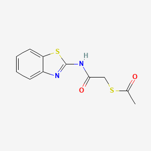 B6423963 2-(acetylsulfanyl)-N-(1,3-benzothiazol-2-yl)acetamide CAS No. 63123-39-7