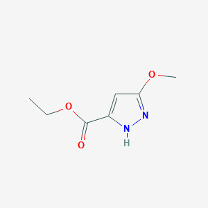 molecular formula C7H10N2O3 B064243 ethyl 5-methoxy-1H-pyrazole-3-carboxylate CAS No. 180518-75-6