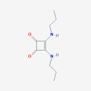 molecular formula C10H16N2O2 B064246 3,4-Bis(propylamino)cyclobut-3-ene-1,2-dione CAS No. 175204-26-9