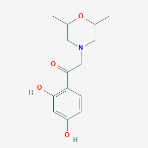 molecular formula C14H19NO4 B6424767 1-(2,4-Dihydroxyphenyl)-2-(2,6-dimethylmorpholin-4-yl)ethanone CAS No. 780775-02-2