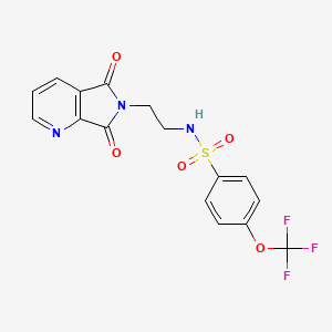 molecular formula C16H12F3N3O5S B6424973 N-(2-{5,7-dioxo-5H,6H,7H-pyrrolo[3,4-b]pyridin-6-yl}ethyl)-4-(trifluoromethoxy)benzene-1-sulfonamide CAS No. 2034311-25-4