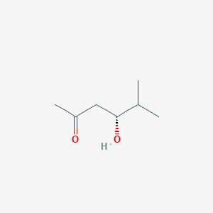 molecular formula C7H14O2 B064254 2-Hexanone, 4-hydroxy-5-methyl-, (4R)-(9CI) CAS No. 181185-40-0