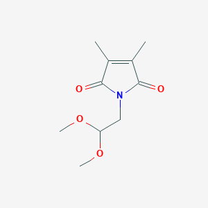 molecular formula C10H15NO4 B064266 1-(2,2-Dimethoxyethyl)-3,4-dimethylpyrrole-2,5-dione CAS No. 181862-87-3
