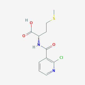 molecular formula C11H13ClN2O3S B064269 (2S)-2-([(2-Chloropyridin-3-yl)carbonyl]amino)-4-(methylthio)butanoic acid CAS No. 175201-49-7