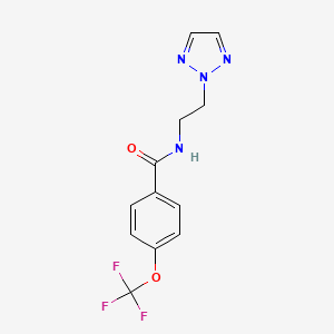 molecular formula C12H11F3N4O2 B6426953 N-[2-(2H-1,2,3-triazol-2-yl)ethyl]-4-(trifluoromethoxy)benzamide CAS No. 2097932-07-3
