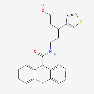 molecular formula C23H23NO3S B6427533 N-[5-hydroxy-3-(thiophen-3-yl)pentyl]-9H-xanthene-9-carboxamide CAS No. 2034242-50-5