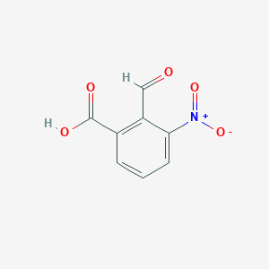 molecular formula C8H5NO5 B064276 2-Formyl-3-nitrobenzoic acid CAS No. 161851-52-1