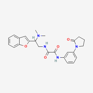 molecular formula C24H26N4O4 B6427740 N-[2-(1-benzofuran-2-yl)-2-(dimethylamino)ethyl]-N'-[3-(2-oxopyrrolidin-1-yl)phenyl]ethanediamide CAS No. 2034302-56-0
