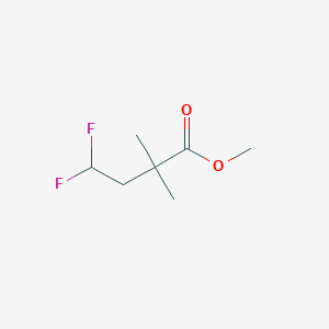 molecular formula C7H12F2O2 B6428094 Methyl 4,4-difluoro-2,2-dimethylbutanoate CAS No. 2097962-31-5