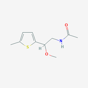 molecular formula C10H15NO2S B6429127 N-[2-methoxy-2-(5-methylthiophen-2-yl)ethyl]acetamide CAS No. 1705920-31-5