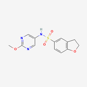 molecular formula C13H13N3O4S B6429136 N-(2-methoxypyrimidin-5-yl)-2,3-dihydro-1-benzofuran-5-sulfonamide CAS No. 2326556-18-5