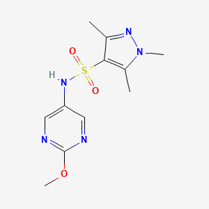molecular formula C11H15N5O3S B6429137 N-(2-methoxypyrimidin-5-yl)-1,3,5-trimethyl-1H-pyrazole-4-sulfonamide CAS No. 2322168-57-8