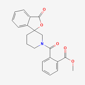 molecular formula C21H19NO5 B6429210 methyl 2-({3-oxo-3H-spiro[2-benzofuran-1,3'-piperidine]-1'-yl}carbonyl)benzoate CAS No. 1705057-16-4