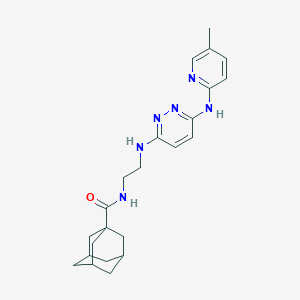 molecular formula C23H30N6O B6429298 N-[2-({6-[(5-methylpyridin-2-yl)amino]pyridazin-3-yl}amino)ethyl]adamantane-1-carboxamide CAS No. 2330214-02-1