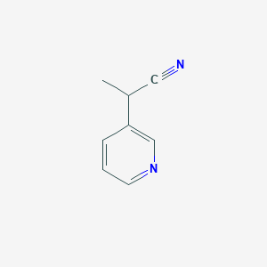 molecular formula C8H8N2 B064293 2-(pyridin-3-yl)propanenitrile CAS No. 163359-11-3