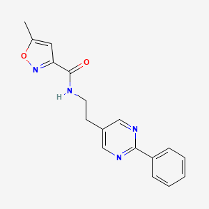 5-methyl-N-[2-(2-phenylpyrimidin-5-yl)ethyl]-1,2-oxazole-3-carboxamide