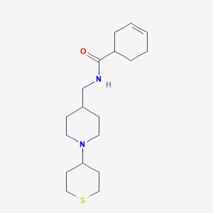 N-{[1-(thian-4-yl)piperidin-4-yl]methyl}cyclohex-3-ene-1-carboxamide