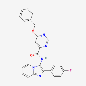 6-(benzyloxy)-N-[2-(4-fluorophenyl)imidazo[1,2-a]pyridin-3-yl]pyrimidine-4-carboxamide