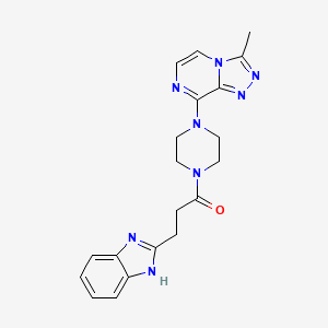 3-(1H-1,3-benzodiazol-2-yl)-1-(4-{3-methyl-[1,2,4]triazolo[4,3-a]pyrazin-8-yl}piperazin-1-yl)propan-1-one