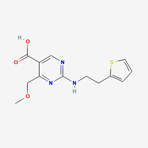 4-(methoxymethyl)-2-{[2-(thiophen-2-yl)ethyl]amino}pyrimidine-5-carboxylic acid