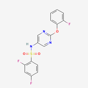 2,4-difluoro-N-[2-(2-fluorophenoxy)pyrimidin-5-yl]benzene-1-sulfonamide