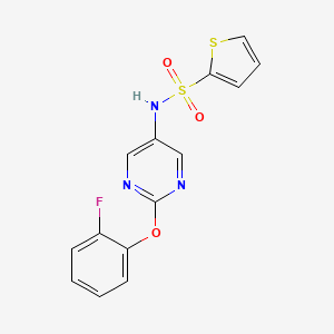 molecular formula C14H10FN3O3S2 B6429716 N-[2-(2-fluorophenoxy)pyrimidin-5-yl]thiophene-2-sulfonamide CAS No. 1788031-59-3