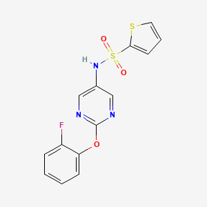 N-[2-(2-fluorophenoxy)pyrimidin-5-yl]thiophene-2-sulfonamide