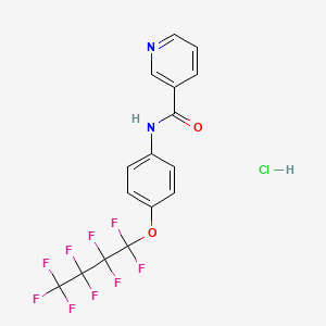 molecular formula C16H10ClF9N2O2 B6429735 N-[4-(1,1,2,2,3,3,4,4,4-nonafluorobutoxy)phenyl]pyridine-3-carboxamide hydrochloride CAS No. 62315-22-4