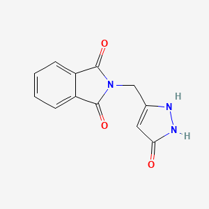 molecular formula C12H9N3O3 B6429756 2-[(5-oxo-2,5-dihydro-1H-pyrazol-3-yl)methyl]-2,3-dihydro-1H-isoindole-1,3-dione CAS No. 26384-52-1