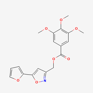 [5-(furan-2-yl)-1,2-oxazol-3-yl]methyl 3,4,5-trimethoxybenzoate