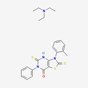 3-(2-methylphenyl)-6-phenyl-2,5-disulfanylidene-2H,3H,4H,5H,6H,7H-[1,3]thiazolo[4,5-d]pyrimidin-7-one; triethylamine