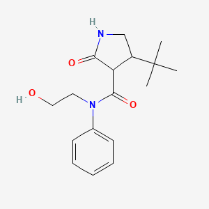 molecular formula C17H24N2O3 B6429883 4-tert-butyl-N-(2-hydroxyethyl)-2-oxo-N-phenylpyrrolidine-3-carboxamide CAS No. 2097896-44-9
