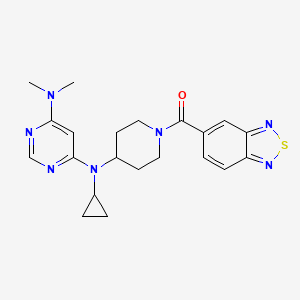 molecular formula C21H25N7OS B6430582 N4-[1-(2,1,3-benzothiadiazole-5-carbonyl)piperidin-4-yl]-N4-cyclopropyl-N6,N6-dimethylpyrimidine-4,6-diamine CAS No. 2201251-53-6