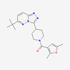 B6430594 4-{6-tert-butyl-[1,2,4]triazolo[4,3-b]pyridazin-3-yl}-1-(2,5-dimethylfuran-3-carbonyl)piperidine CAS No. 2201623-80-3