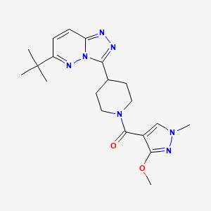 4-{6-tert-butyl-[1,2,4]triazolo[4,3-b]pyridazin-3-yl}-1-(3-methoxy-1-methyl-1H-pyrazole-4-carbonyl)piperidine