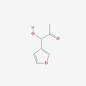 molecular formula C7H8O3 B064306 1-(Furan-3-yl)-1-hydroxypropan-2-one CAS No. 175879-34-2