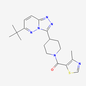 4-{6-tert-butyl-[1,2,4]triazolo[4,3-b]pyridazin-3-yl}-1-(4-methyl-1,3-thiazole-5-carbonyl)piperidine
