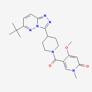 5-(4-{6-tert-butyl-[1,2,4]triazolo[4,3-b]pyridazin-3-yl}piperidine-1-carbonyl)-4-methoxy-1-methyl-1,2-dihydropyridin-2-one