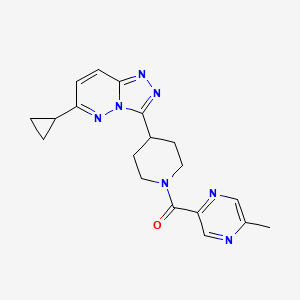 2-(4-{6-cyclopropyl-[1,2,4]triazolo[4,3-b]pyridazin-3-yl}piperidine-1-carbonyl)-5-methylpyrazine