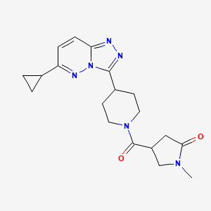 4-(4-{6-cyclopropyl-[1,2,4]triazolo[4,3-b]pyridazin-3-yl}piperidine-1-carbonyl)-1-methylpyrrolidin-2-one