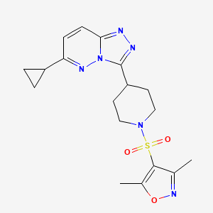 4-{6-cyclopropyl-[1,2,4]triazolo[4,3-b]pyridazin-3-yl}-1-[(3,5-dimethyl-1,2-oxazol-4-yl)sulfonyl]piperidine