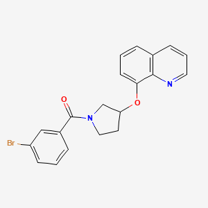 8-{[1-(3-bromobenzoyl)pyrrolidin-3-yl]oxy}quinoline