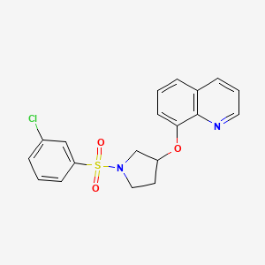 8-{[1-(3-chlorobenzenesulfonyl)pyrrolidin-3-yl]oxy}quinoline