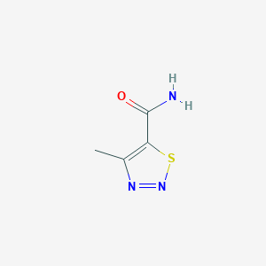 molecular formula C4H5N3OS B064307 4-甲基-1,2,3-噻二唑-5-甲酰胺 CAS No. 175136-67-1