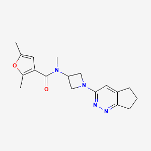 N-(1-{5H,6H,7H-cyclopenta[c]pyridazin-3-yl}azetidin-3-yl)-N,2,5-trimethylfuran-3-carboxamide