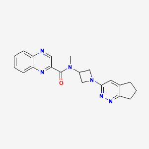 B6430725 N-(1-{5H,6H,7H-cyclopenta[c]pyridazin-3-yl}azetidin-3-yl)-N-methylquinoxaline-2-carboxamide CAS No. 2201583-08-4