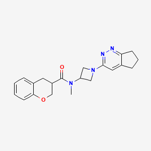 N-(1-{5H,6H,7H-cyclopenta[c]pyridazin-3-yl}azetidin-3-yl)-N-methyl-3,4-dihydro-2H-1-benzopyran-3-carboxamide